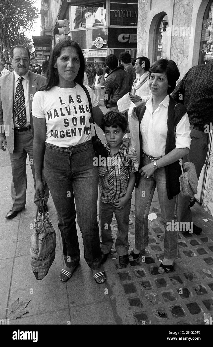 L'Argentine occupe les îles Falklands (Malvinas) sur 2 avril 1982 Banque D'Images