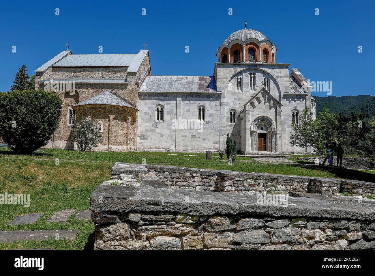 Monastère orthodoxe de Studenica, Serbie Banque D'Images