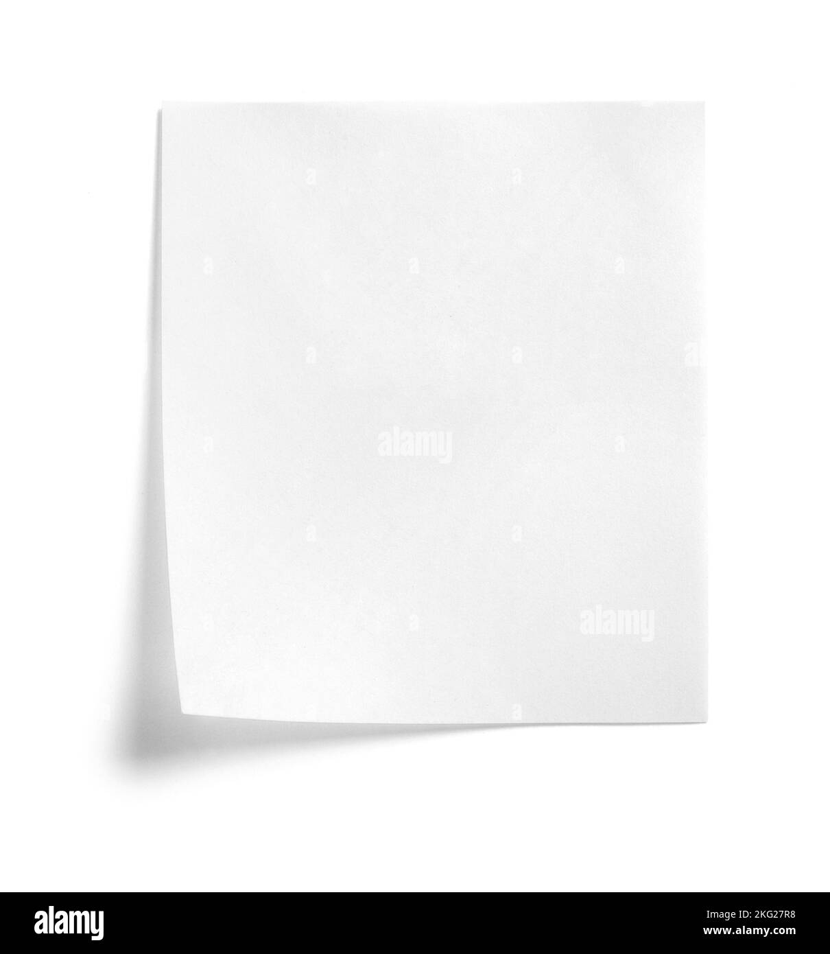 message papier rappel de note blanc arrière-plan bureau affaires blanc vide étiquette de page Banque D'Images