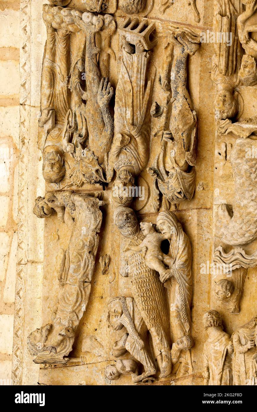 Cathédrale Saint Julien, le Mans, France. Grugeages de coffre-fort Banque D'Images