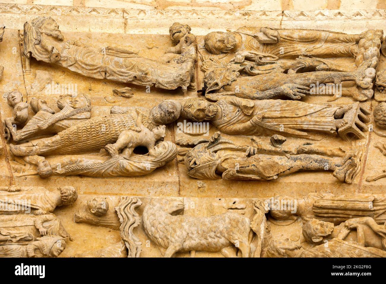 Cathédrale Saint Julien, le Mans, France. Grugeages de coffre-fort Banque D'Images