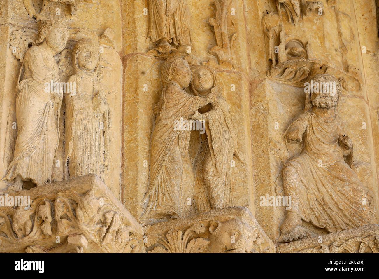 Cathédrale Saint Julien, le Mans, France. Grugeages de coffre-fort Banque D'Images