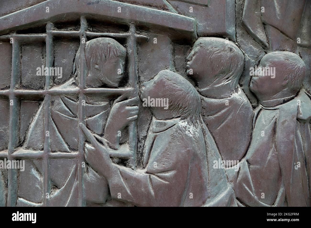 Cathédrale Saint-Pierre, Bisceglie, Italie. Grugeages Banque D'Images