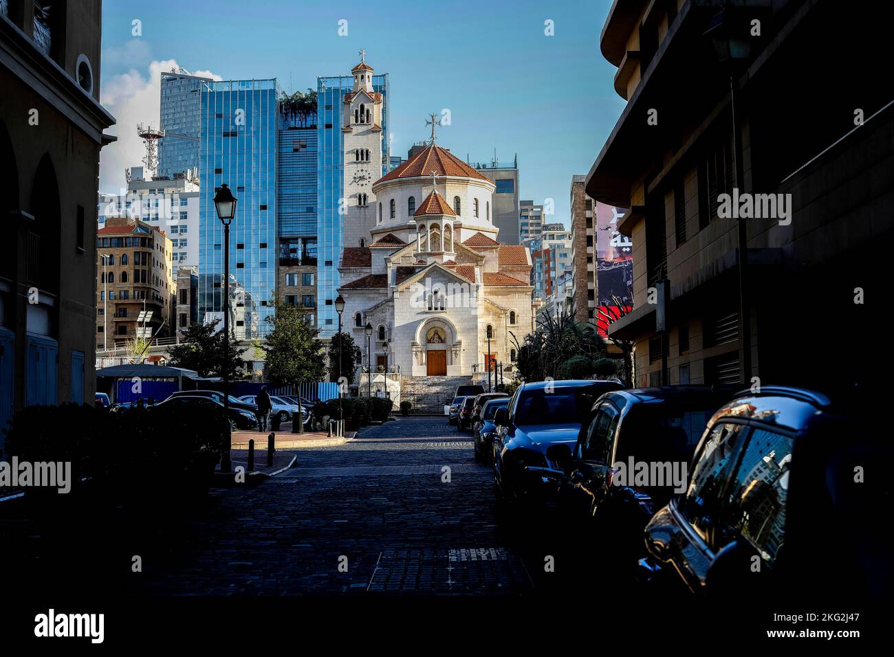 Cathédrale catholique arménienne Saint Gregory-Saint Elias, Beyrouth, Liban Banque D'Images