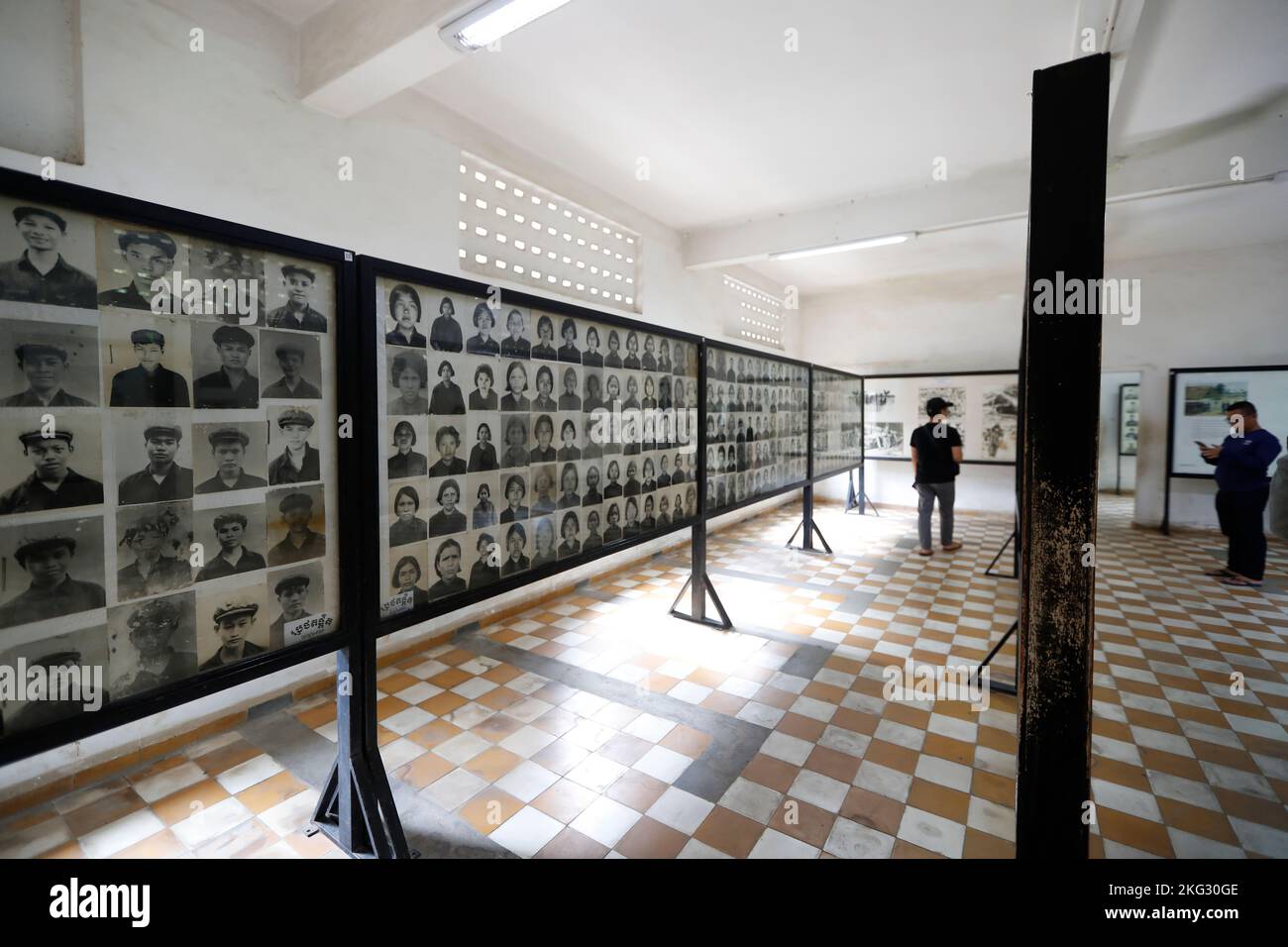 Musée du génocide de Tuol Sleng (prison de sécurité S-21) abrité dans une ancienne école secondaire. Phnom Penh. Cambodge. Banque D'Images