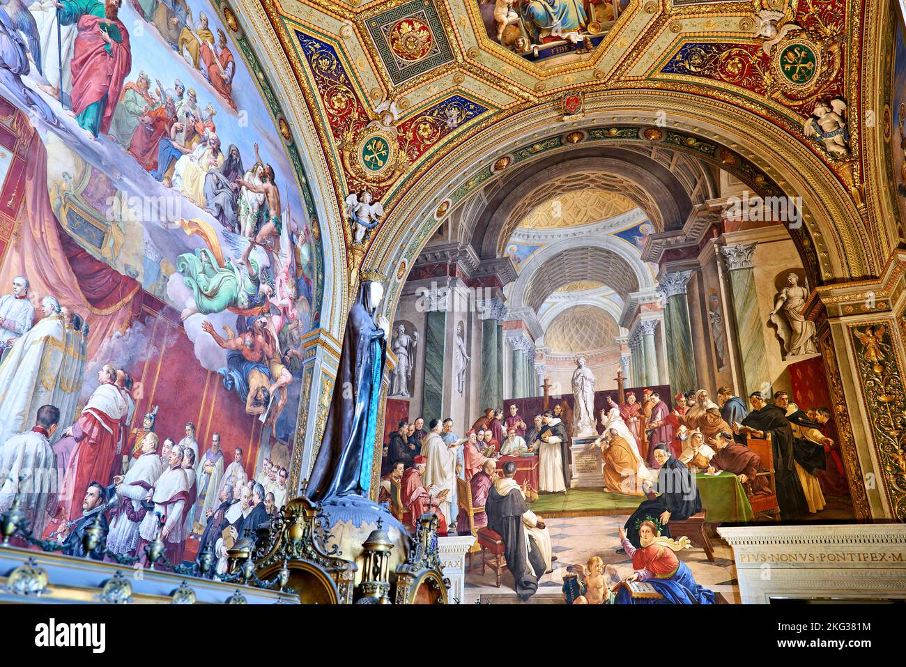Rome Lazio Italie. Les musées du Vatican dans la Cité du Vatican. Fresques des chambres de Raphaël Banque D'Images