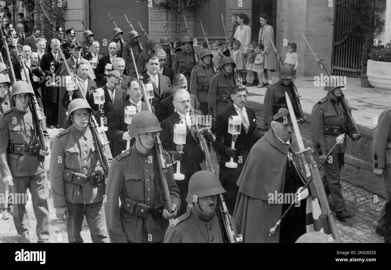 Défilé de l'armée Argentine WW2 Banque D'Images