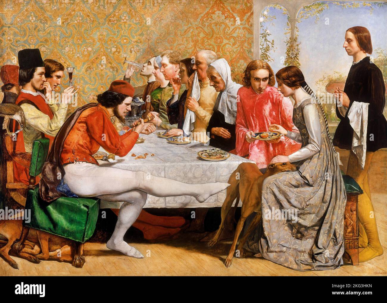 John Everett Millais; Lorenzo et Isabella; Circa 1848-1849; huile sur toile; Walker Art Gallery, Liverpool, Angleterre. Banque D'Images