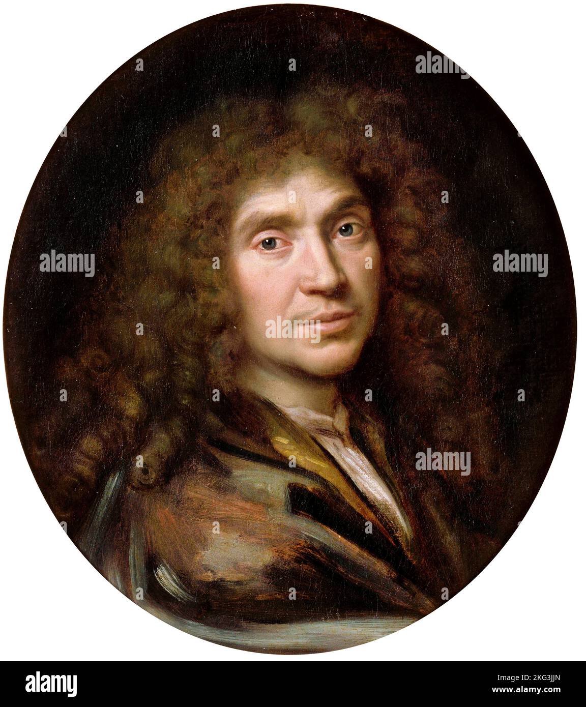 Pierre Mignard I ; Molière ; Circa 1658 ; huile sur toile ; Musée Conde, Chantilly, France. Banque D'Images