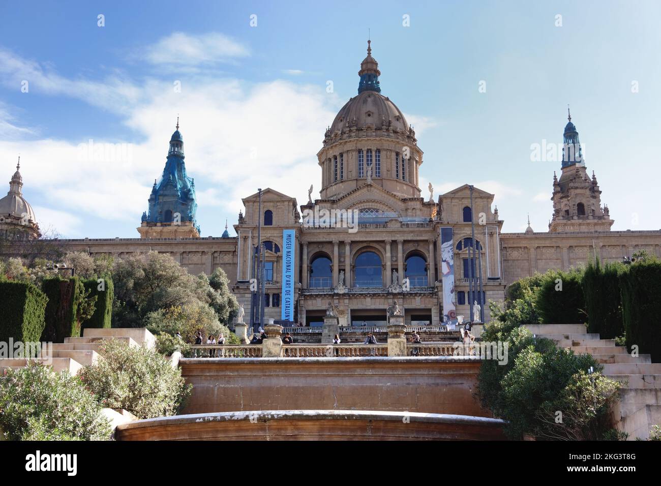 Palais Montjuic, Barcelone Banque D'Images