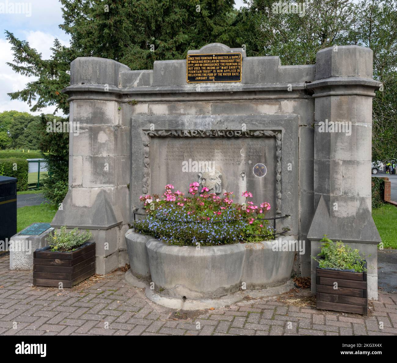 Mary Short Memorial Drinking Fountain, High Street, St Asaph, Denbighshire, pays de Galles, ROYAUME-UNI Banque D'Images