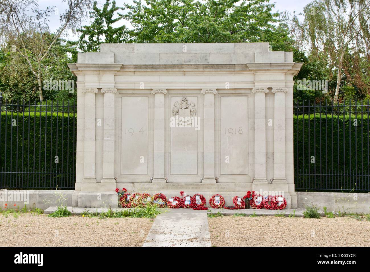 Le mémorial de la première Guerre mondiale de Maze Hill est un monument classé de catégorie II Banque D'Images