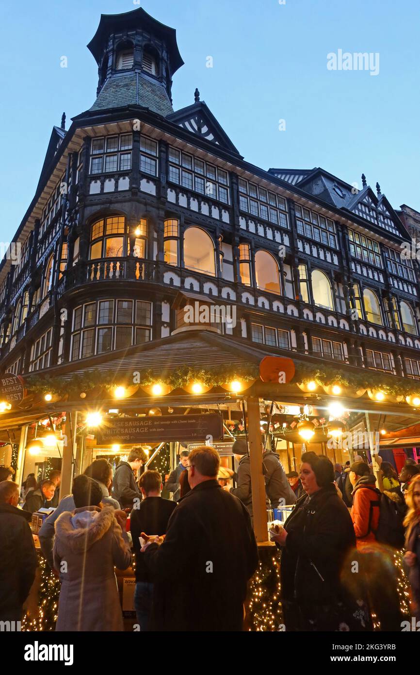 Centre-ville de Manchester, marché de Noël, King St, Manchester, Angleterre, ROYAUME-UNI, M2 Banque D'Images