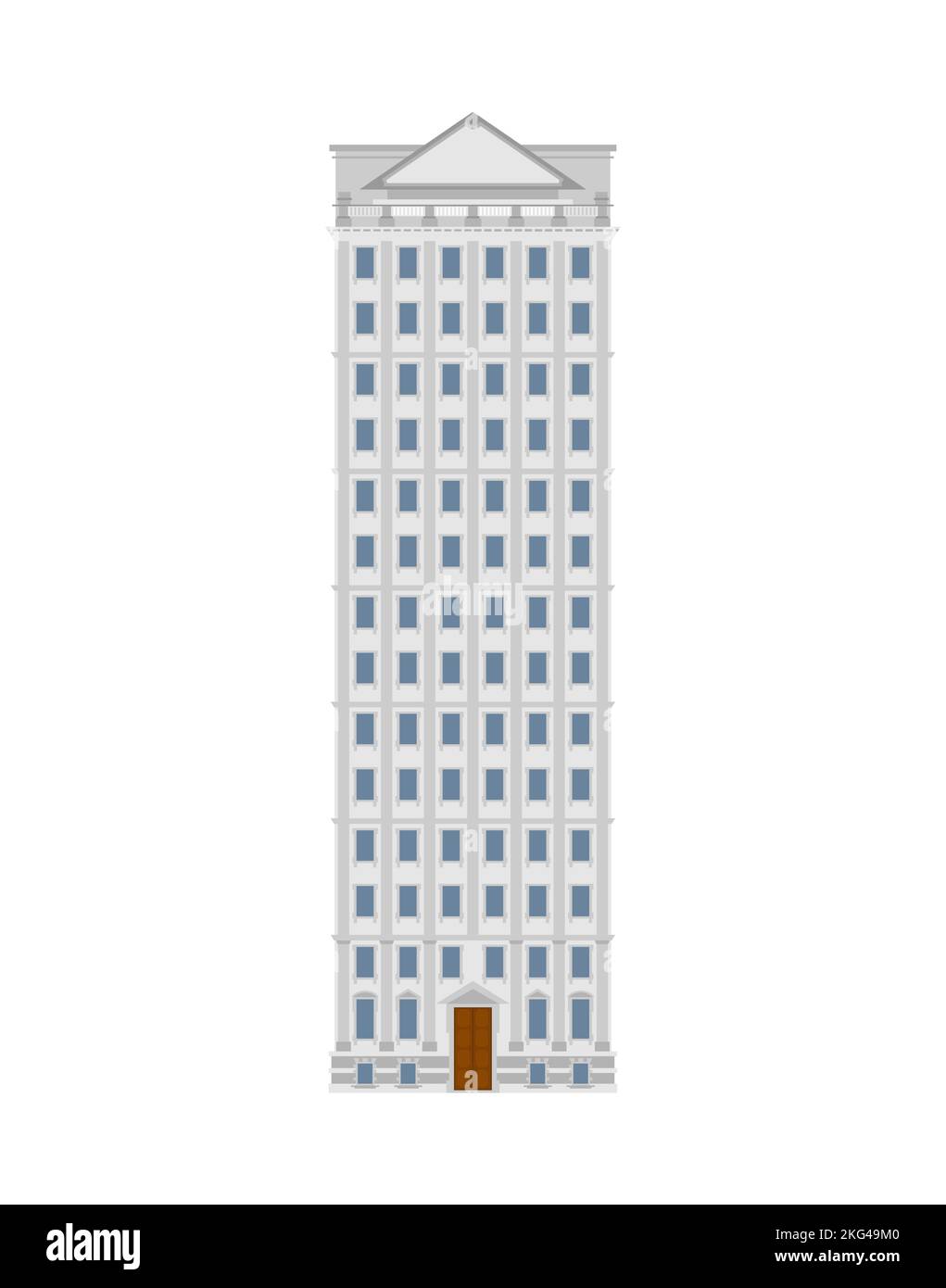 Immeuble de bureaux en hauteur isolé. Illustration vectorielle Illustration de Vecteur