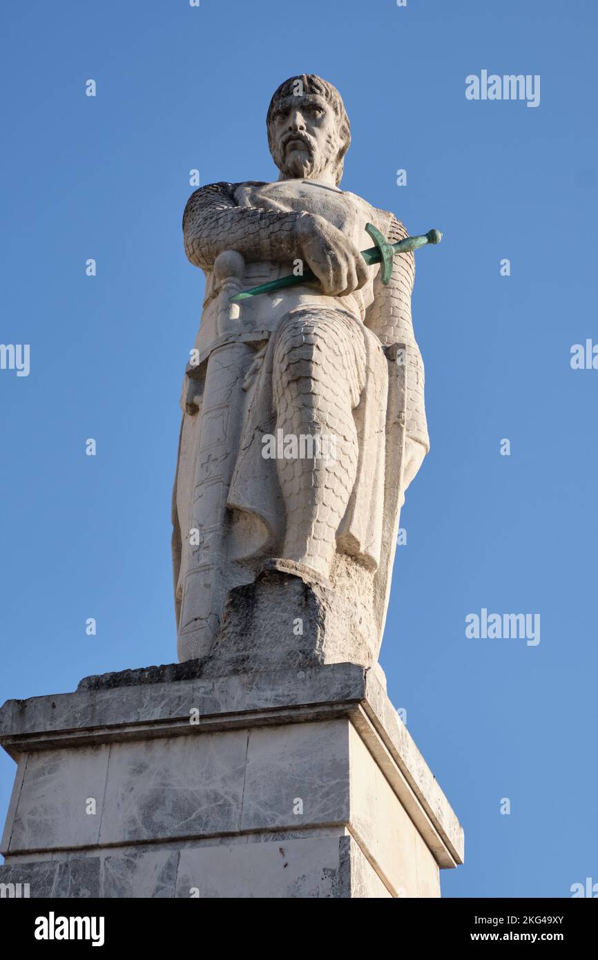 Monument de Guzman El Bueno à Tarifa, province de Cadix, Espagne. Banque D'Images