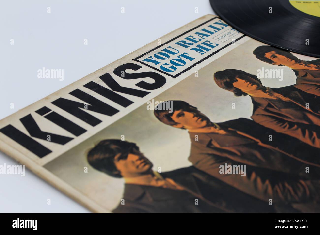 Pop et rock groupe, les Kinks, album de musique sur vinyle disque LP. Intitulé : vous m'avez vraiment fait la couverture de l'album Banque D'Images
