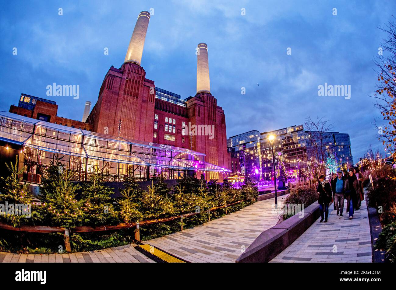 Battersea Power Station à Night London Royaume-Uni Banque D'Images