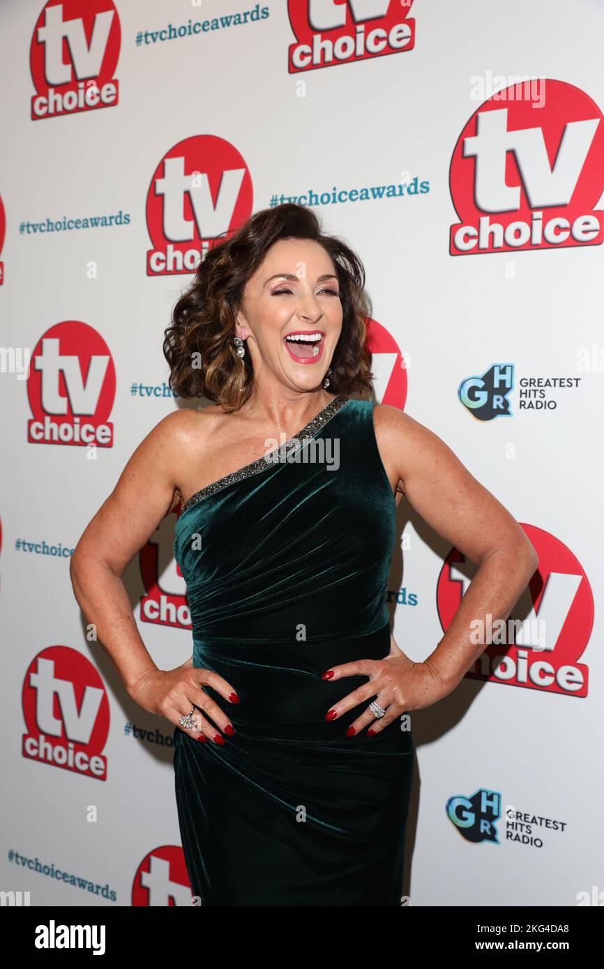 Shirley Ballas participe aux prix TV Choice Awards annuels au Hilton Hotel de Londres. Banque D'Images