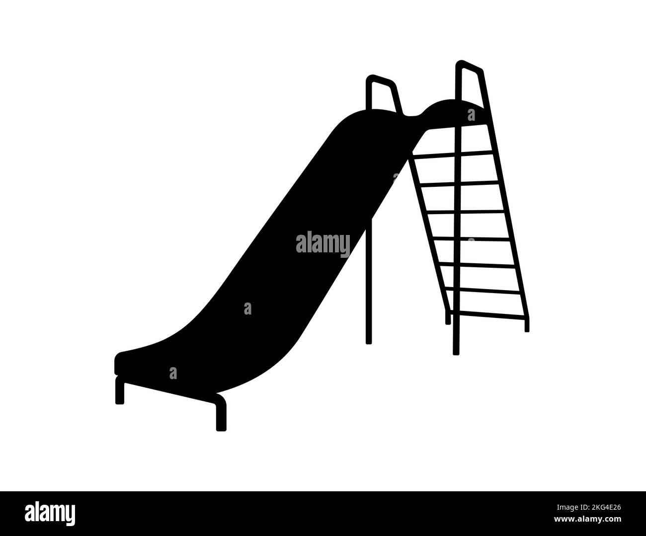 Une simple icône en forme de diapositive de jeu isolée sur un fond blanc Illustration de Vecteur