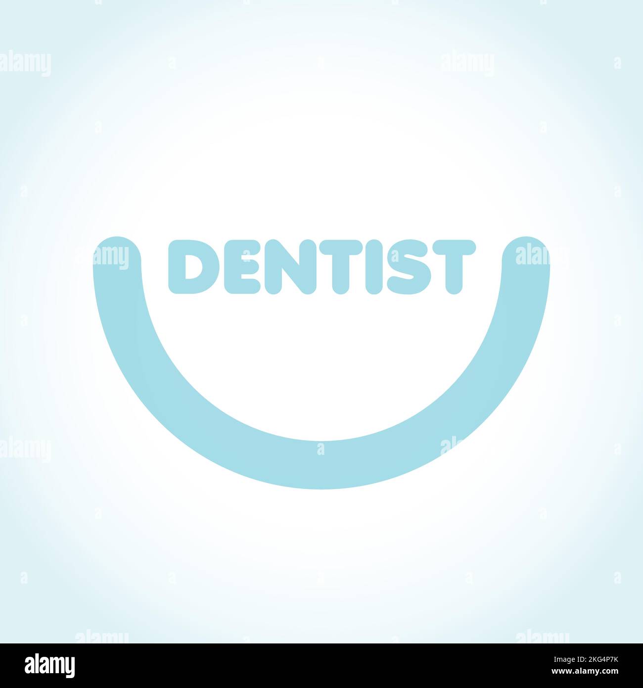 Logo du dentiste. Demi-cercle comme un sourire. Concepts dentaires. Illustration vectorielle, conception plate Illustration de Vecteur