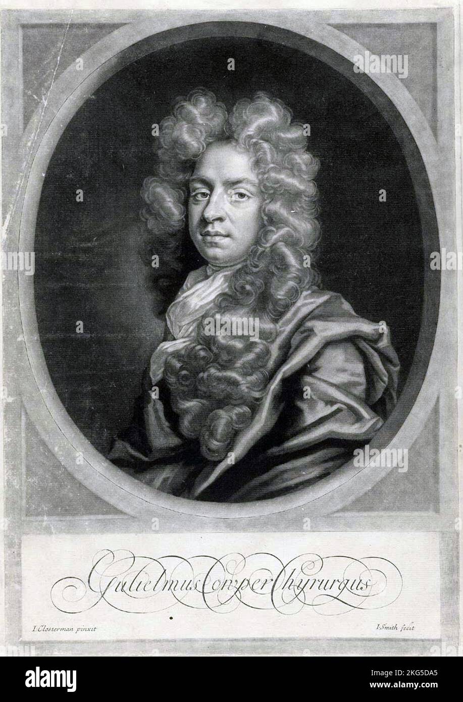 William Cowper (1666 – 1709) chirurgien et anatomiste anglais Banque D'Images