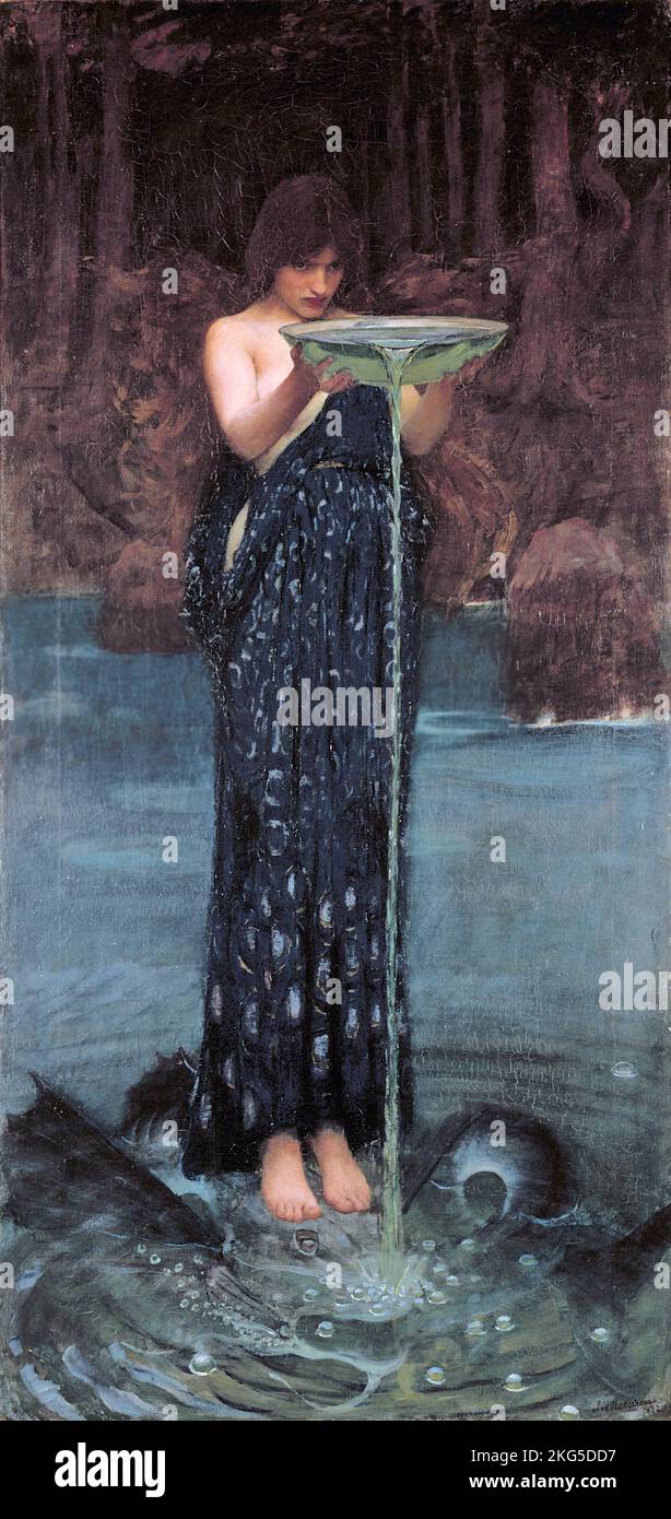 CIRCE Invidiosa, jaloux Circe, 1892, peinture par John William Waterhouse Banque D'Images