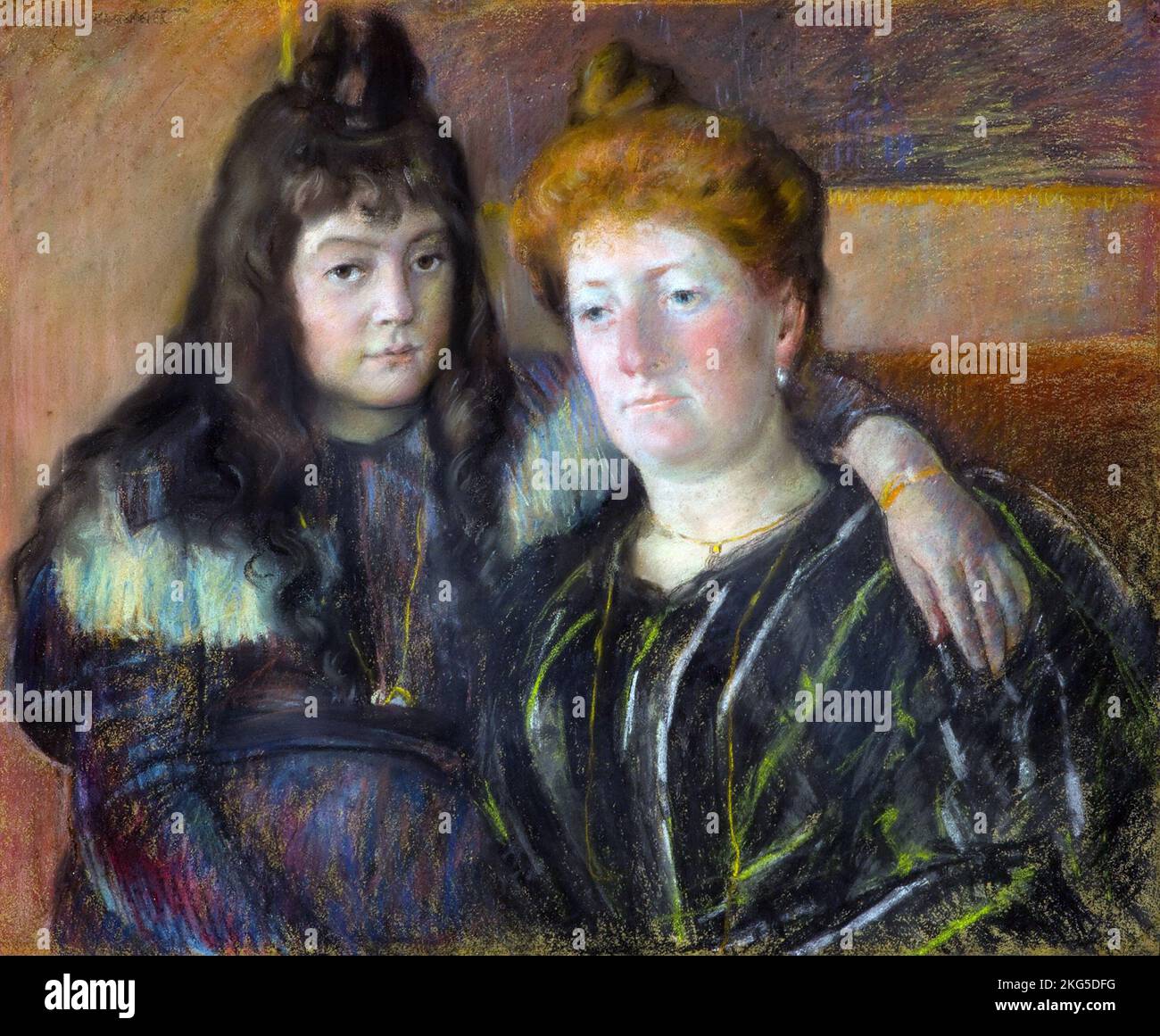 Madame Gaillard et sa fille Marie-Thérèse (1899), Painting by Mary Cassatt Banque D'Images