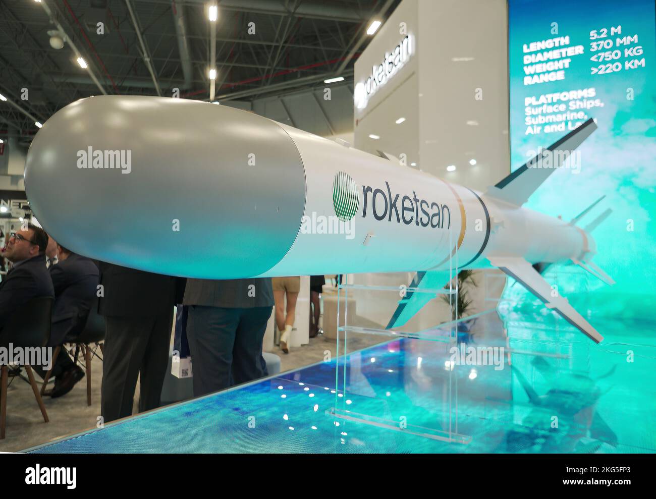 Missile anti-navire ATMACA ATMACA est un missile anti-navire de haute précision qui peut être intégré dans les bateaux d'assaut, les frégates et les corvettes. Banque D'Images