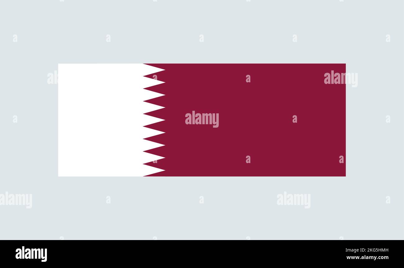 Le drapeau national du Qatar. Illustration vectorielle. Illustration de Vecteur