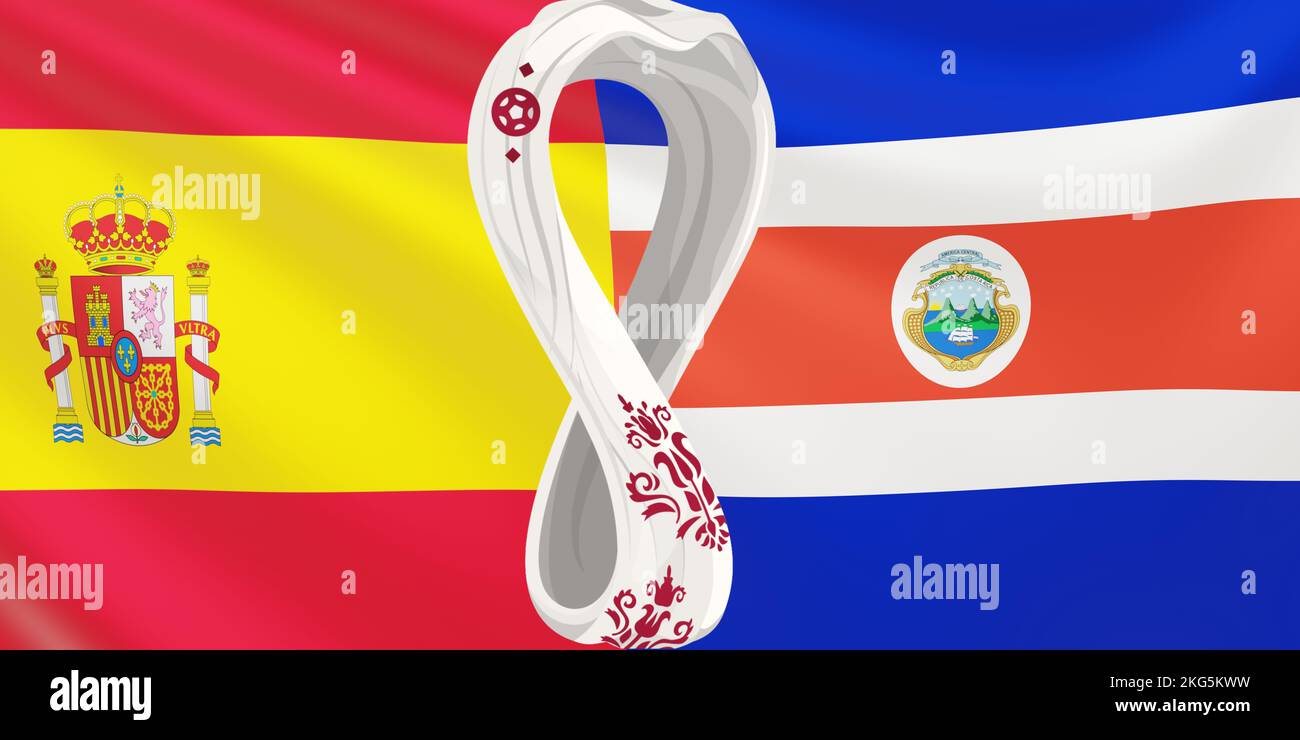 rendu-du-drapeau-des-quipes-nationales-de-football-espagne-et-costa