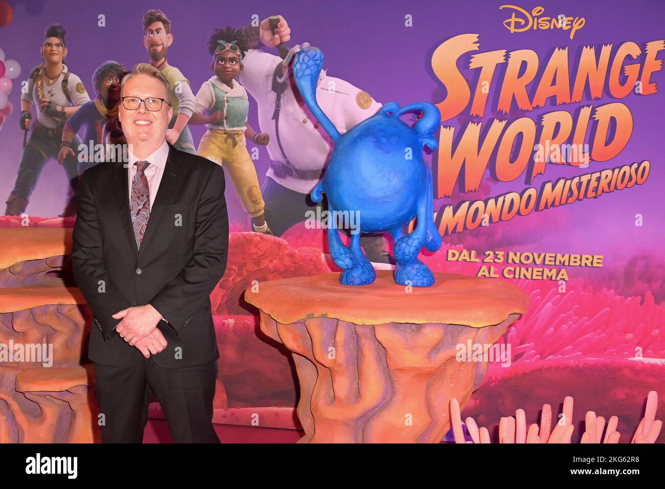 Rome, Italie. 21st novembre 2022. Don Hall assiste au tapis rouge de la première du film 'Strange World un mondo misterioso' au cinéma Space Moderno. Crédit : SOPA Images Limited/Alamy Live News Banque D'Images