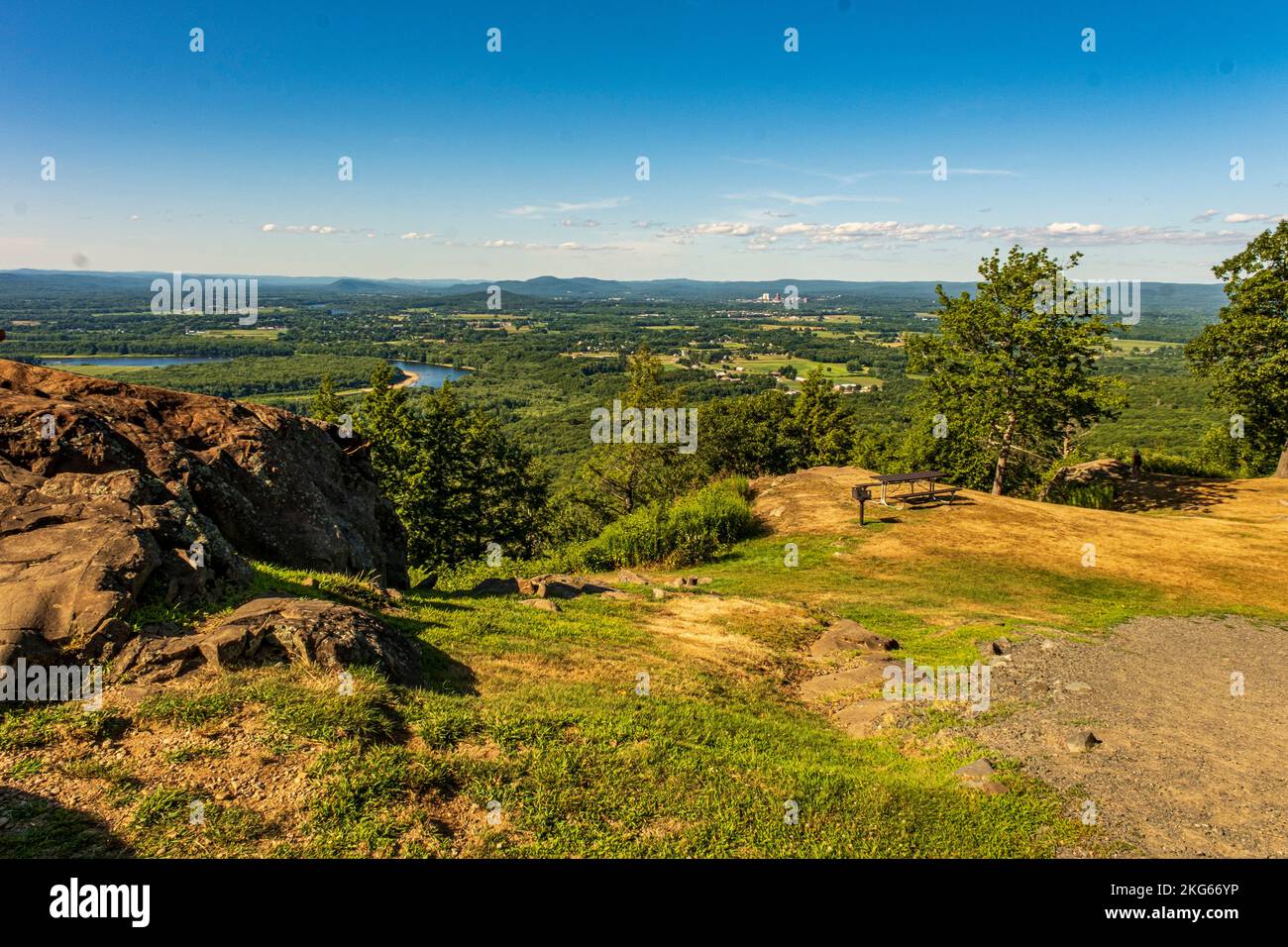 La vue depuis le sommet du mont Holoke à Hadley, Massachusetts Banque D'Images