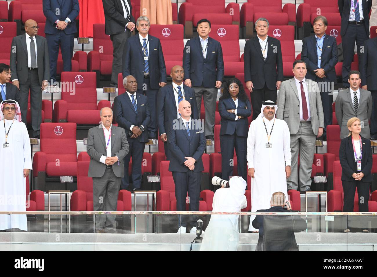 DOHA, Qatar. , . Gianni INFANTINO, Président de la FIFA dans le Grand Stand VIP avant le début du match, Credit: SPP Sport Press photo. /Alamy Live News Banque D'Images