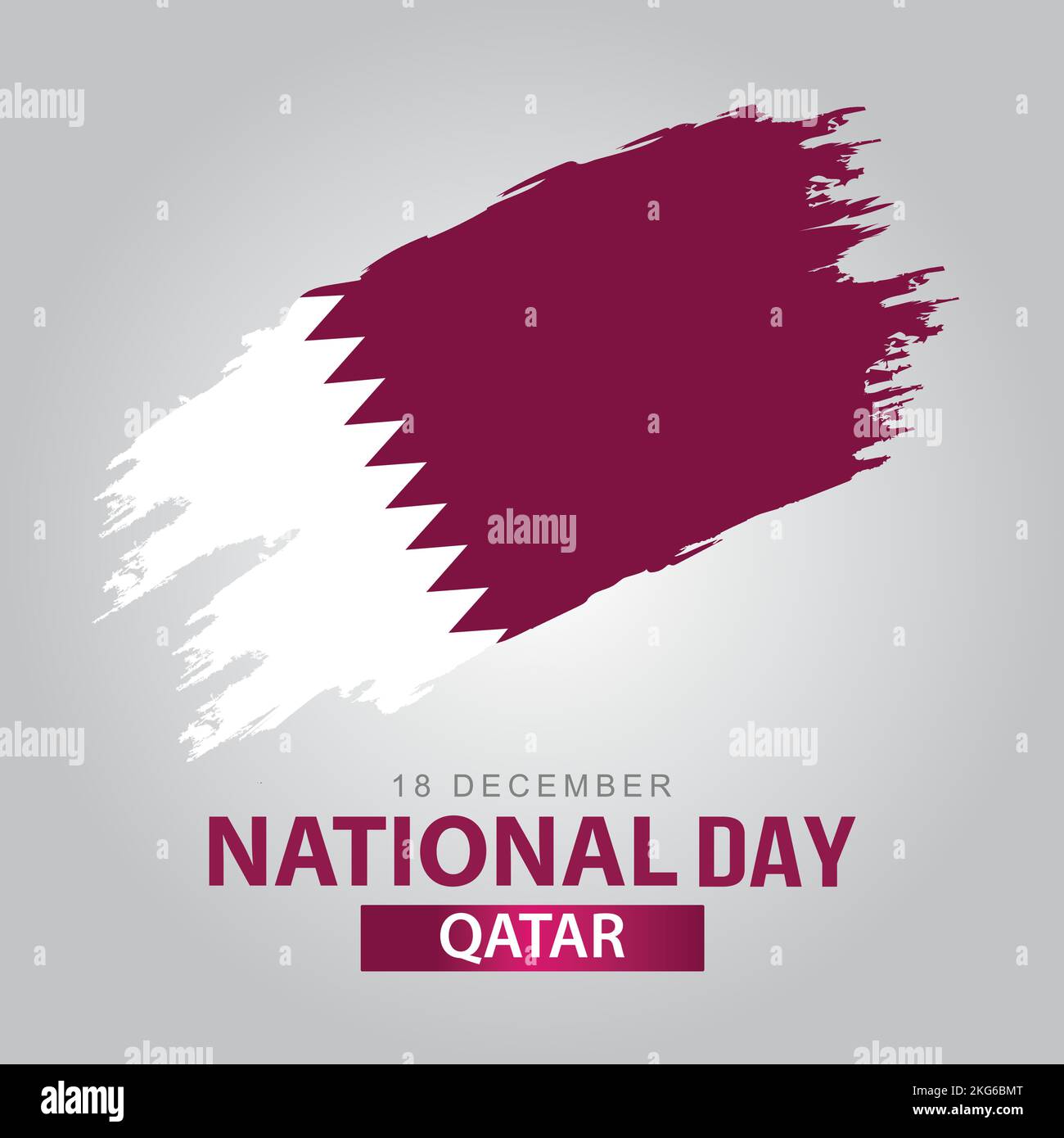 Bonne journée nationale salutations au Qatar. illustration vectorielle. Illustration de Vecteur