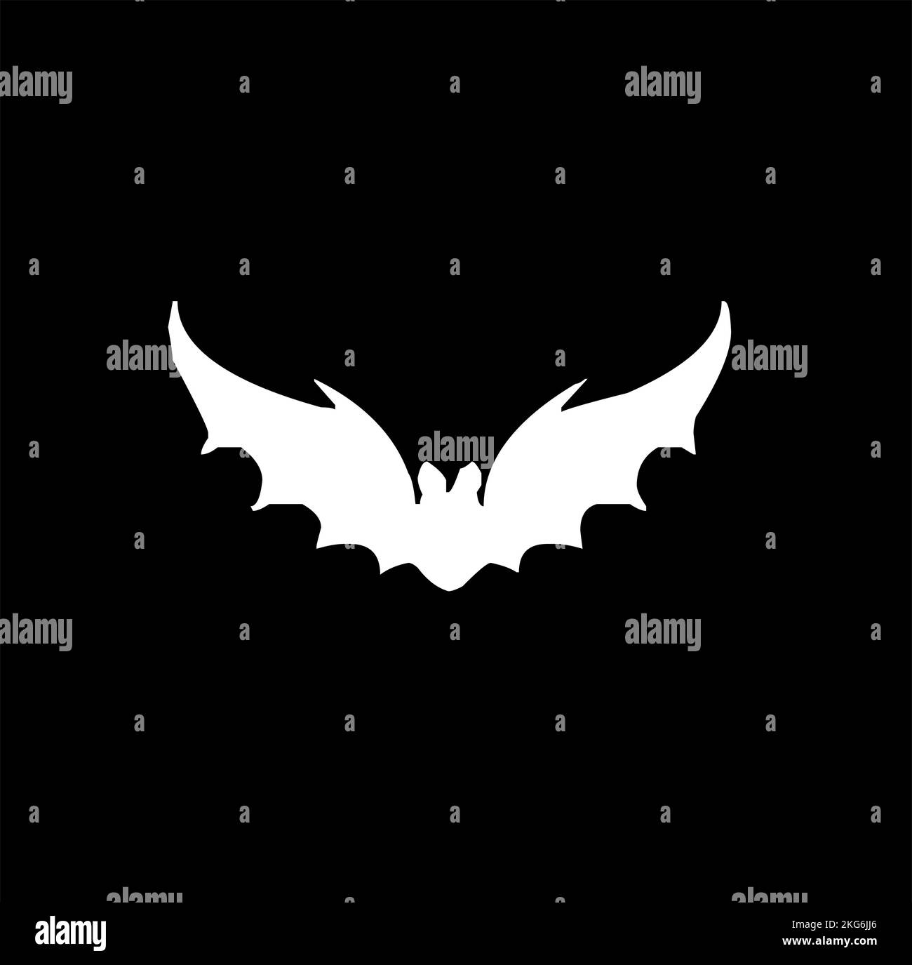 Illustration vectorielle d'une chauve-souris blanche avec de belles ailes, parfaite pour un logo et une affiche Illustration de Vecteur