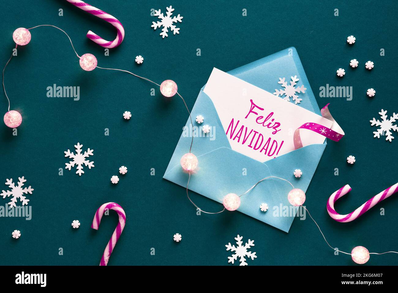 Carte de voeux en espagnol navidad Banque de photographies et d’images