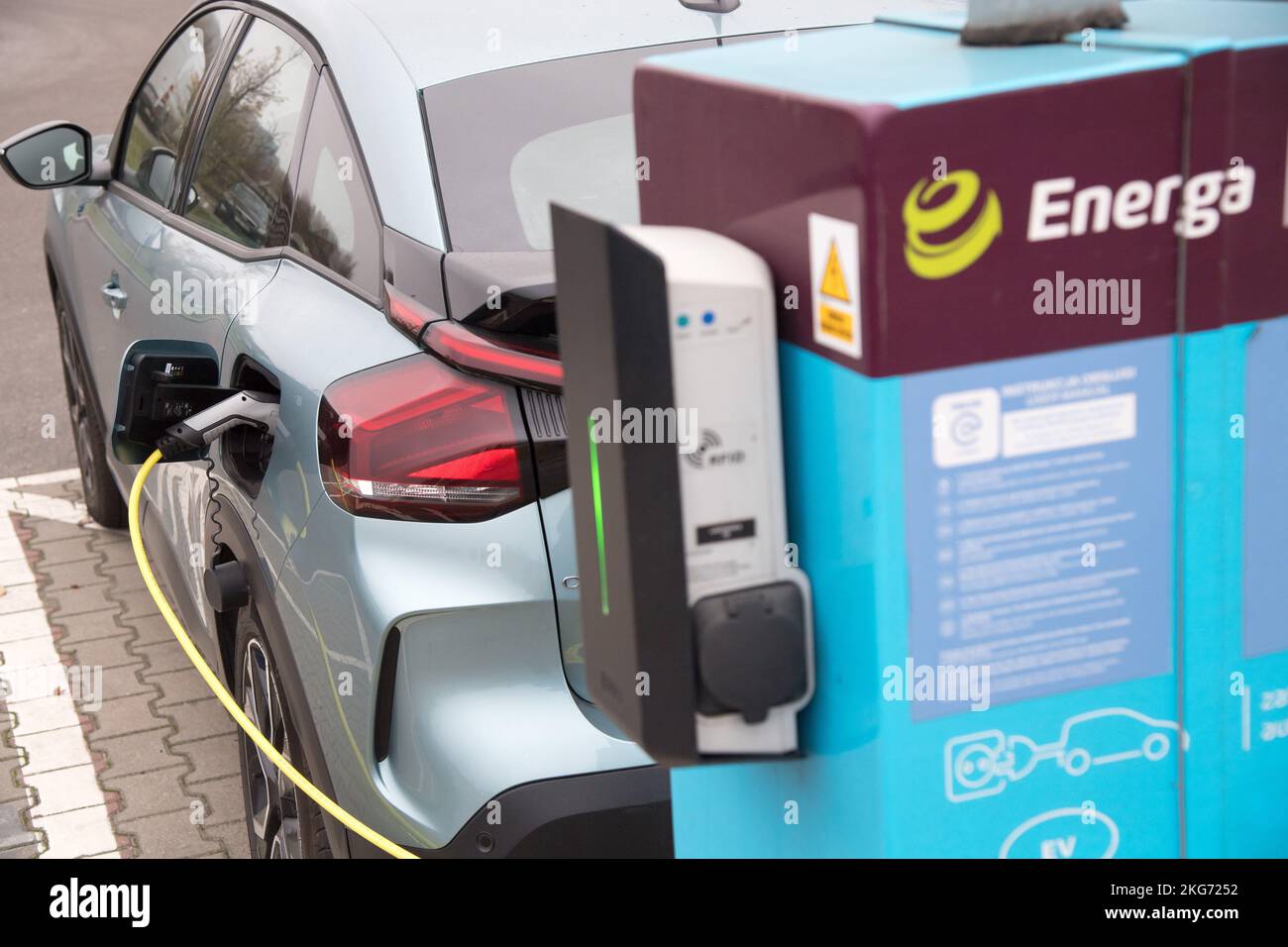 Station de charge pour véhicule électrique à Gdynia, Pologne © Wojciech Strozyk / Alamy stock photo Banque D'Images