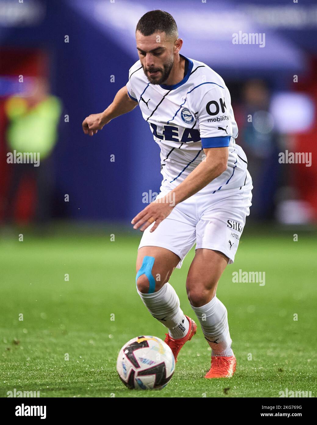 Luis Rioja de Deportivo Alaves pendant la Smartbank LaLiga au stade d'Anduva sur 20 novembre 2022, à Eibar, Espagne. Banque D'Images