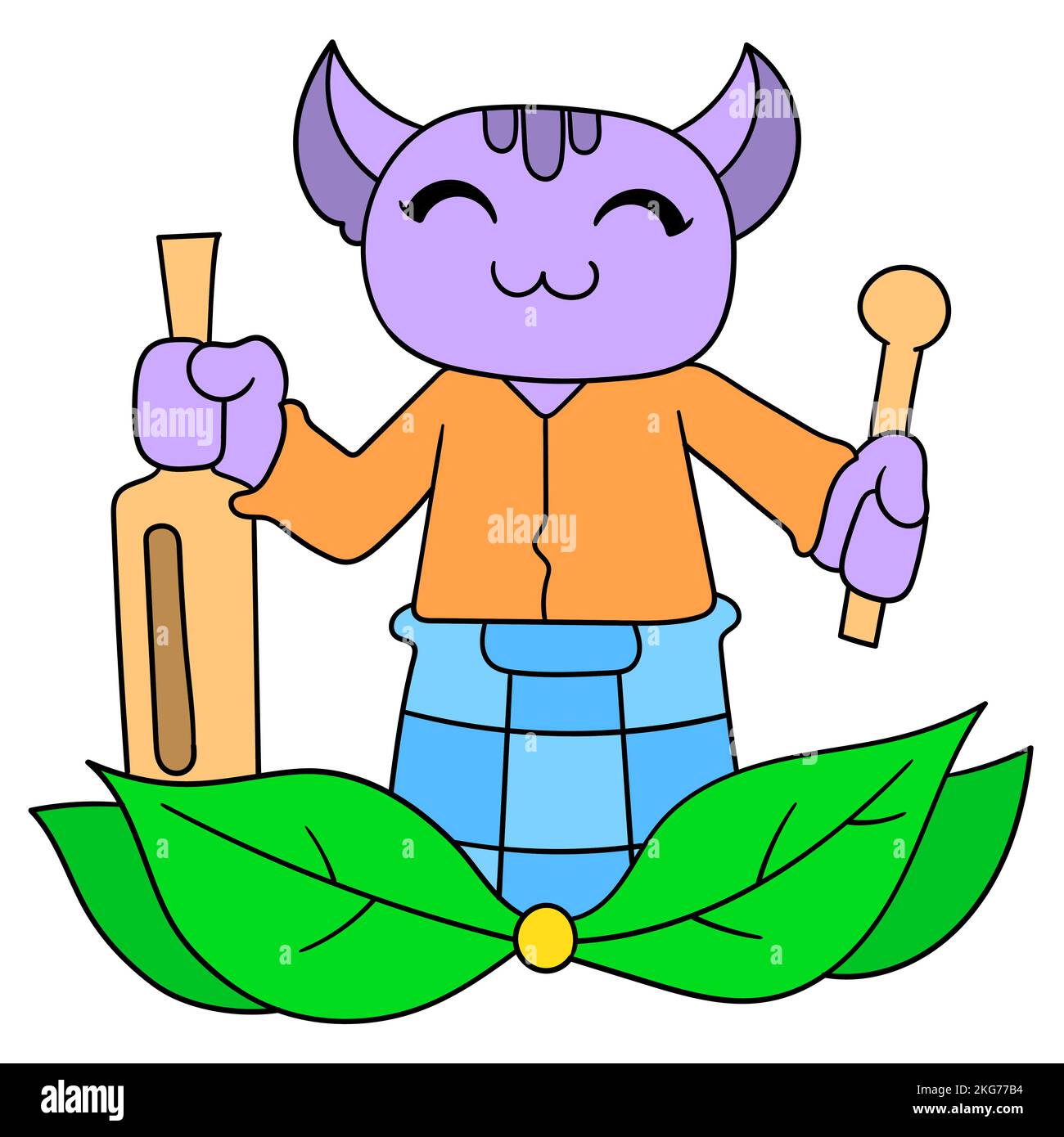 Illustration vectorielle d'un personnage de dessin animé de chef isolé sur fond blanc Illustration de Vecteur