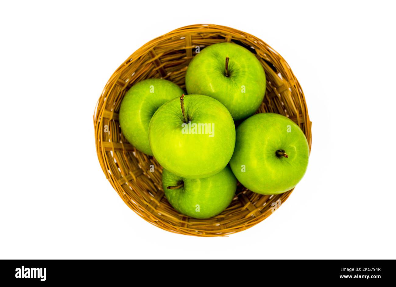 Pommes vertes, source de santé et de saveur. Copier l'espace. Concept alimentaire cru, végétalien, végétarien, alcalin. Bannière. Banque D'Images