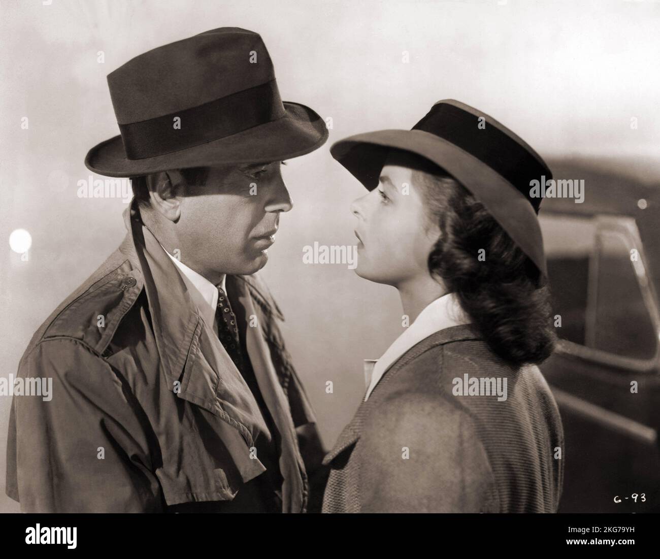 Casablanca année : 1942 Etats-Unis Directeur : Michael Curtiz Humphrey Bogart, Ingrid Bergman Banque D'Images