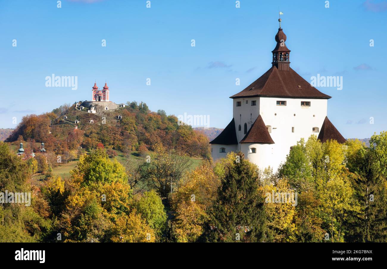Nouveau château dans la ville de l'UNESCO Banska Stiavnica, Slovaquie Banque D'Images