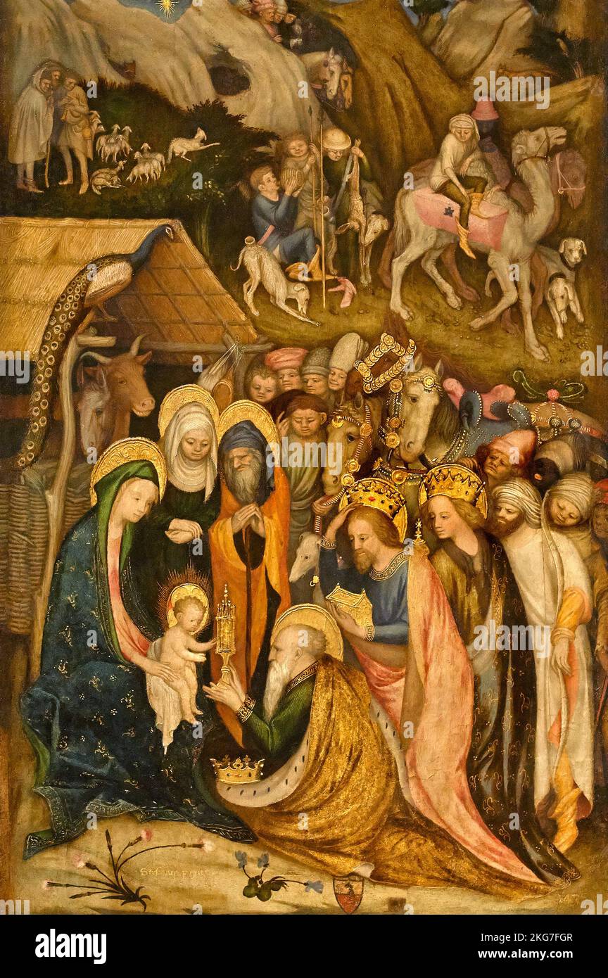 Adorazione dei Magi - tempera su tavola - Stefano da Verona - 1435 - Milan, Pinacoteca di Brera Banque D'Images