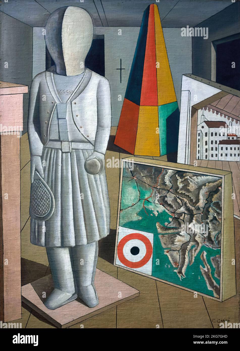 La musa metafisica - olio su tela - Carlo Carrà - 1917 - Milan, Pinacoteca di Brera Banque D'Images