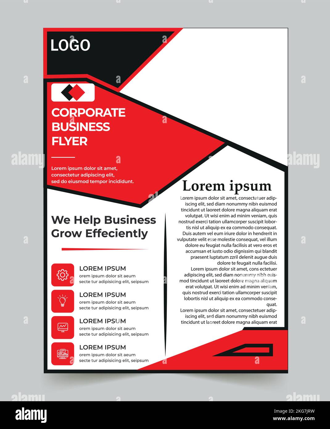 Modèle de conception de prospectus professionnels pour les entreprises Illustration de Vecteur