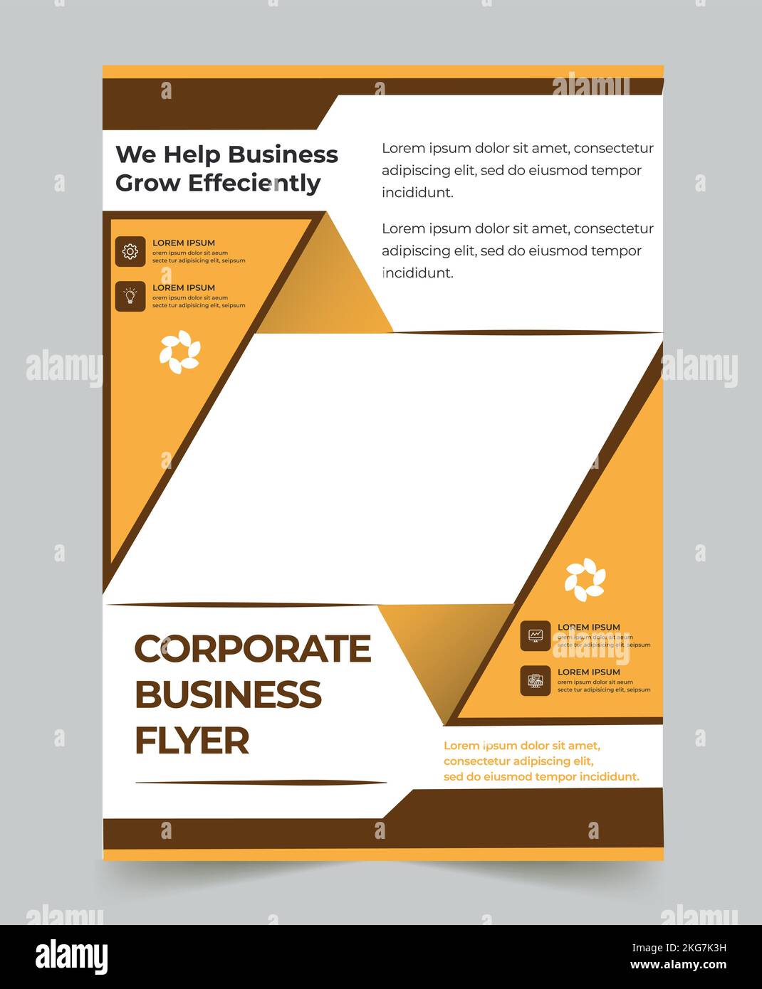 Modèle de conception de prospectus professionnels pour les entreprises Illustration de Vecteur