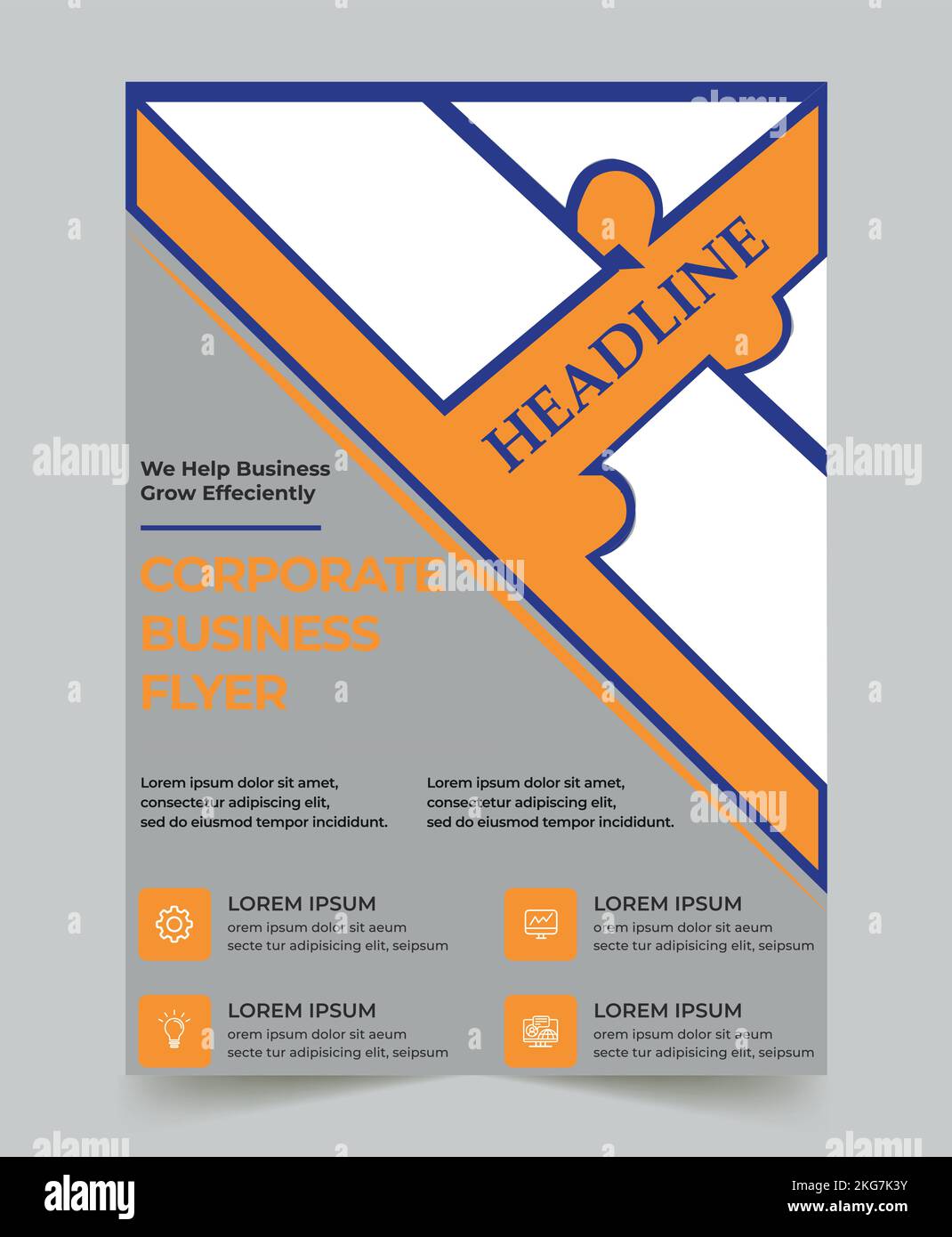 Modèle de conception de prospectus professionnels pour les entreprises Illustration de Vecteur