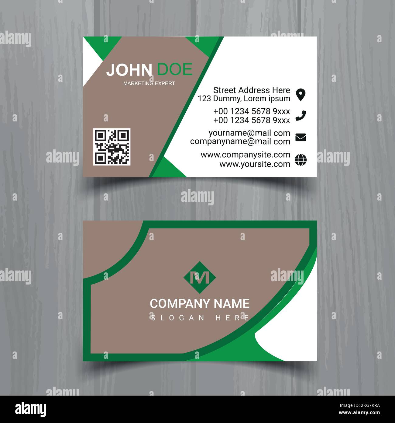 Modèle de conception de carte de visite professionnelle Illustration de Vecteur