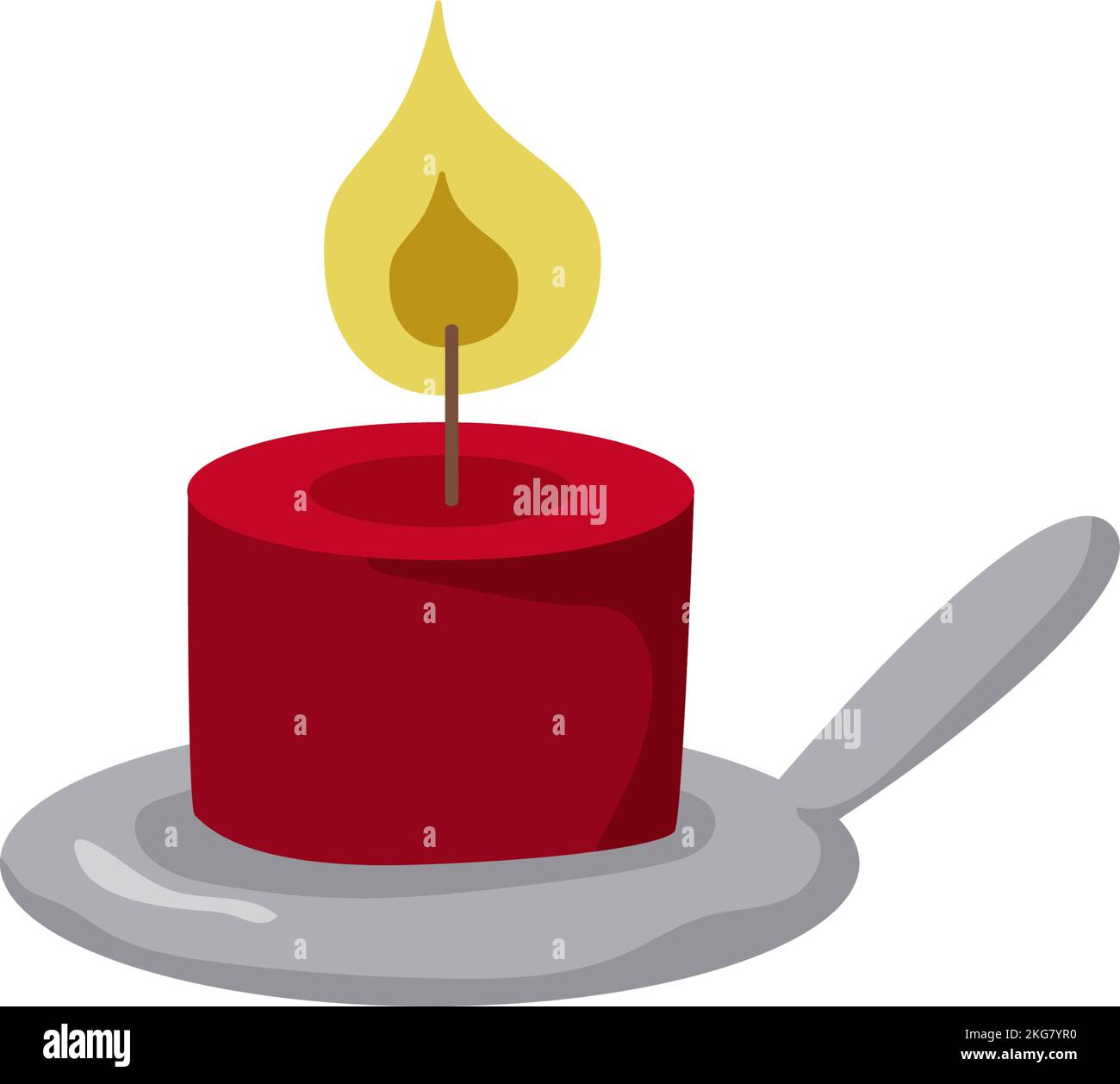 Bougies allumées. Jolie décoration intérieure en forme de hygge dessinée à la main ensemble d'illustrations vectorielles. Élément décoratif de Noël. Bougie style boho Chtistmas. Illustration de Vecteur