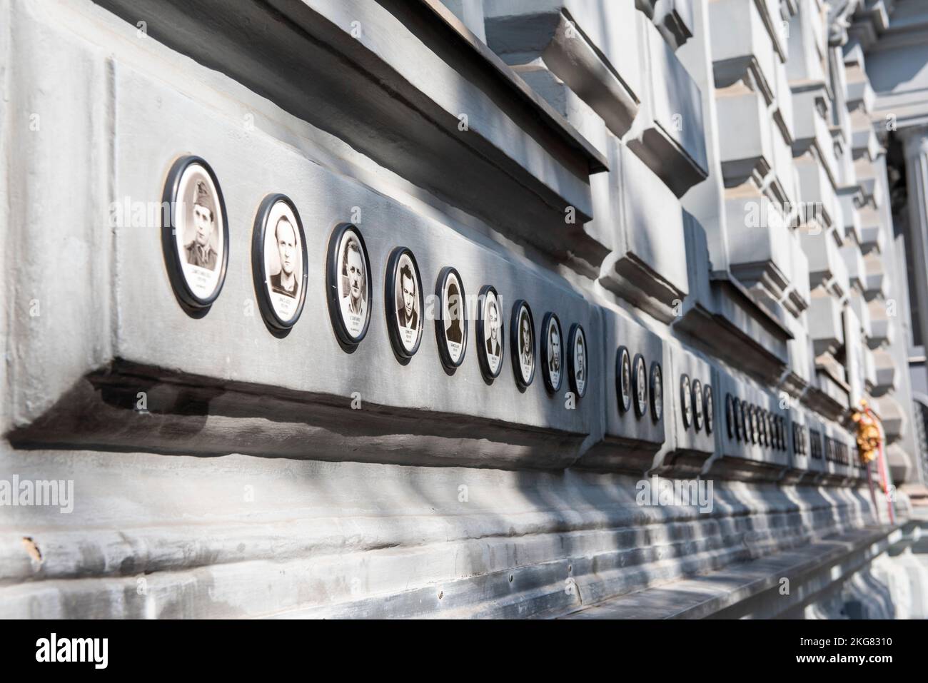 Extérieur de la Maison de la terreur sur l'avenue Andrassy à Budapest Hongrie Europe UE Banque D'Images